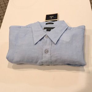 NWT light blue linen shirt